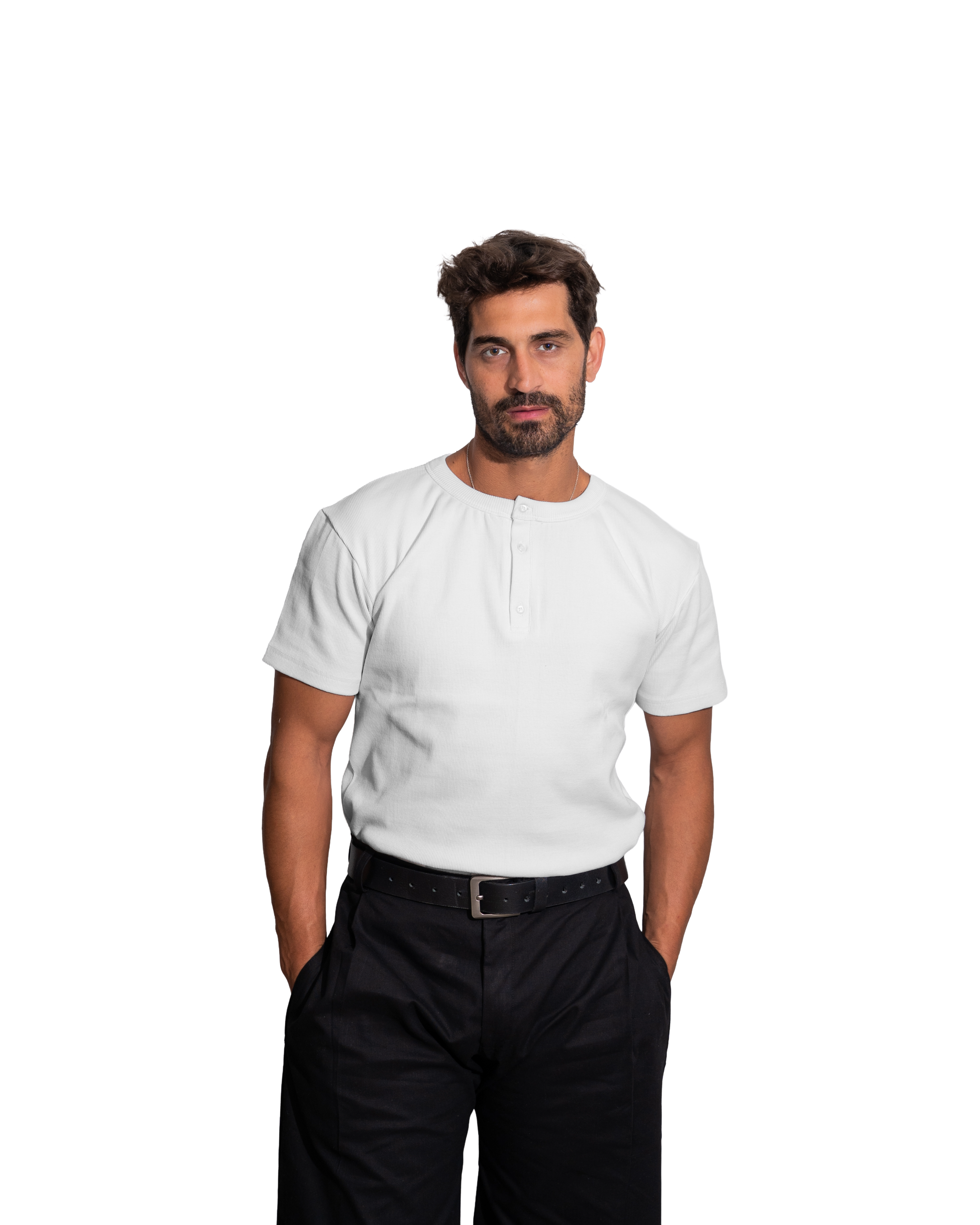 Henley Off-White T-shirt
