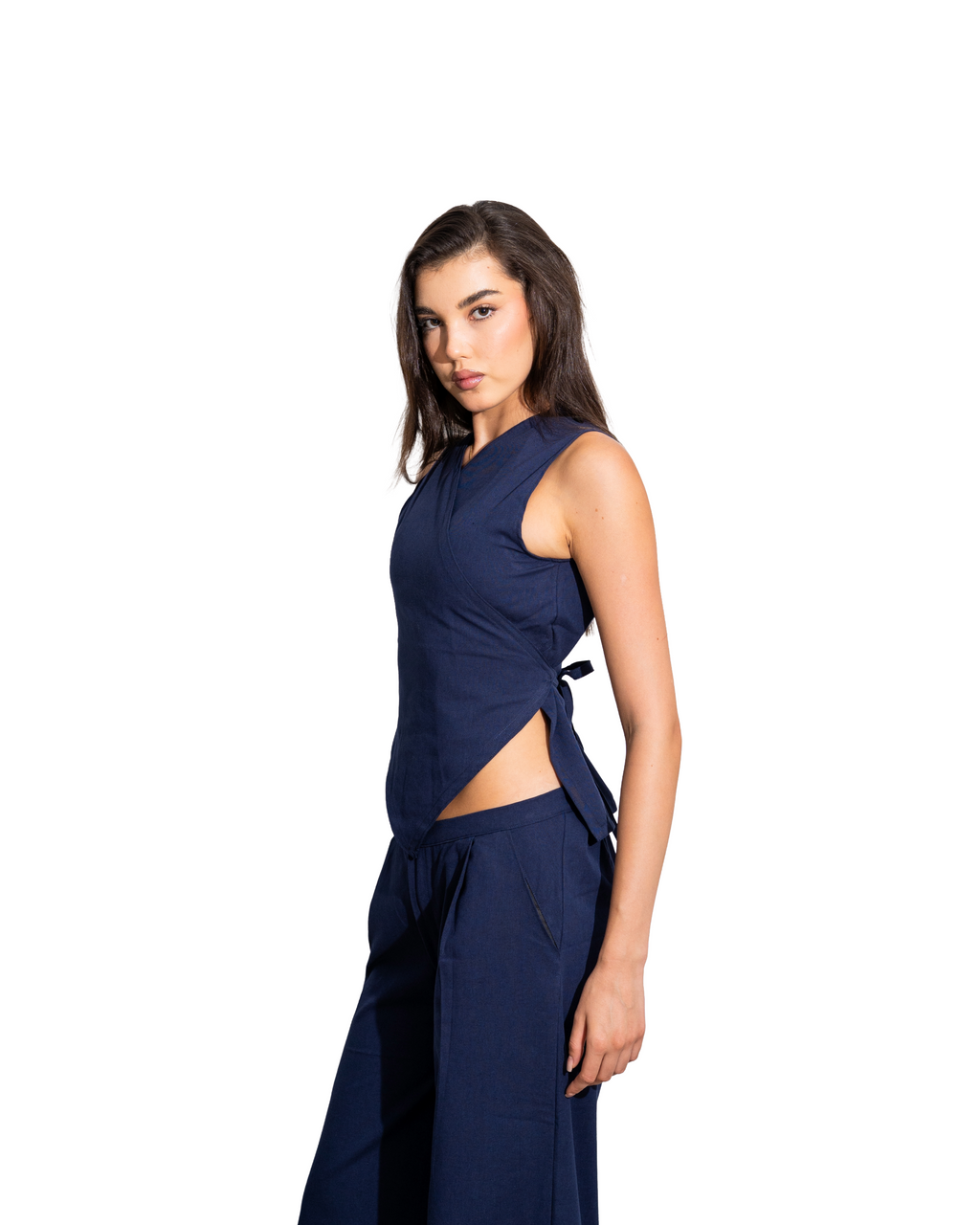 Wrap Navy Top