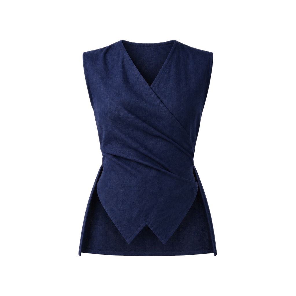 Wrap Navy Top