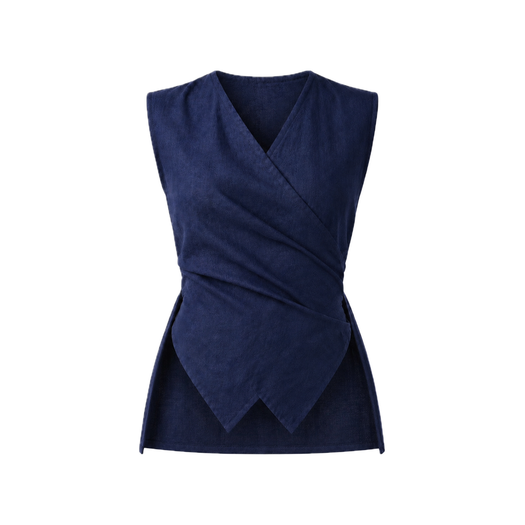 Wrap Navy Top